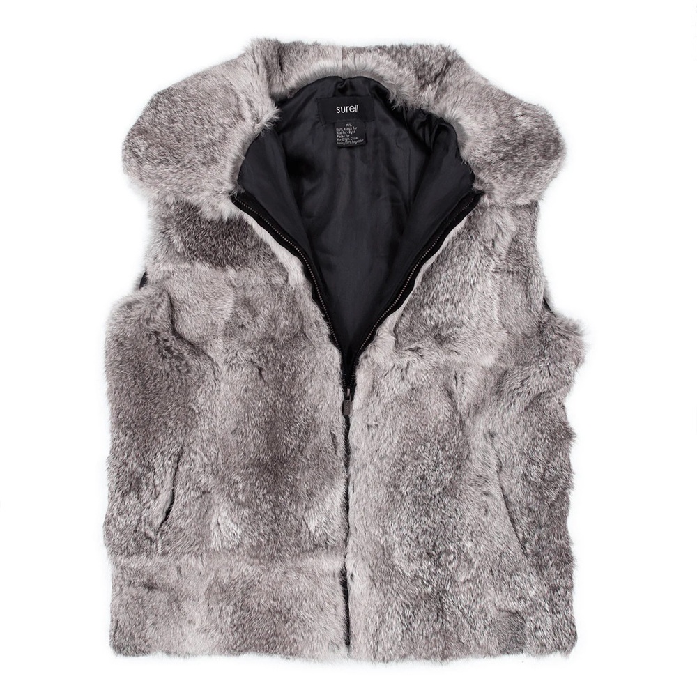 Surell Kids Rabbit Fur Vest